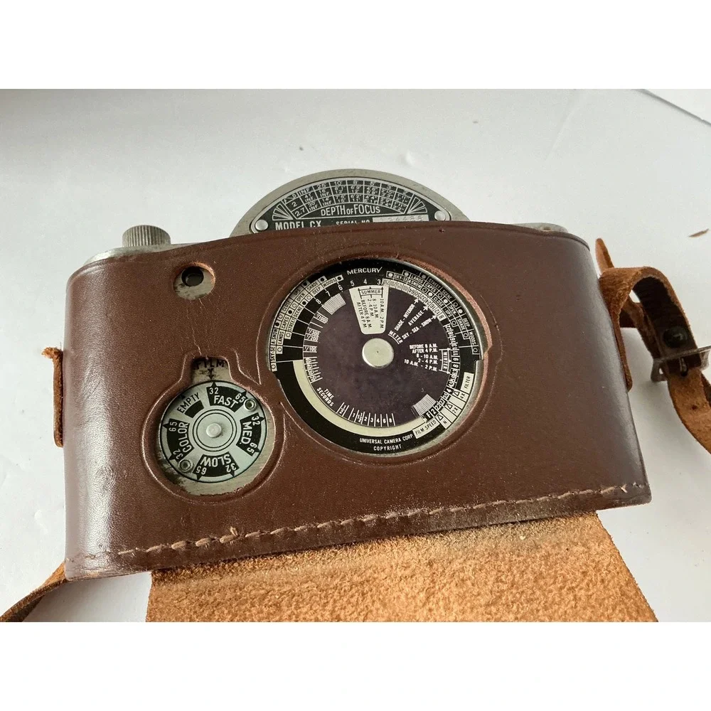 Universal Vintage Mercury II CX 35mm Camera Leather Case Brown Mid Century AS IS